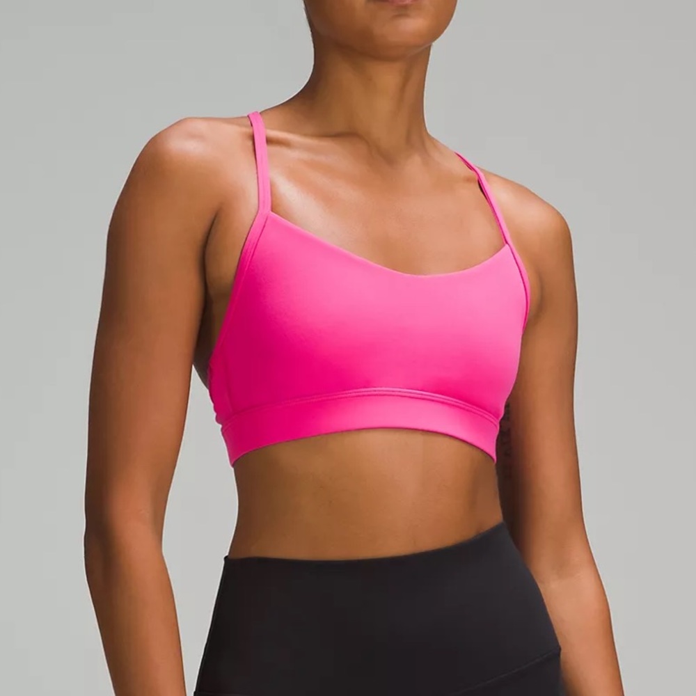 Lululemon Pink Sports Bra Size 6